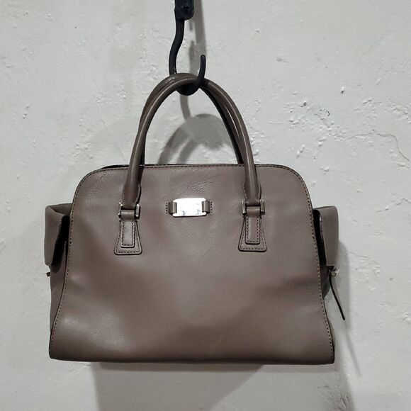 Michael Kors Collection Elegant Mia Satchel In Taupe - Picture 1 of 16